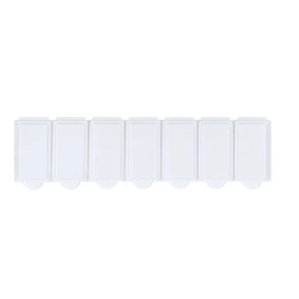  Pill box with 7 compartments white