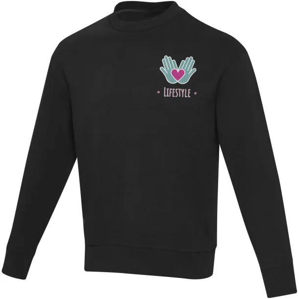 Jet unisex Aware™ recycled crewneck sweater - Elevate NXT Solid black