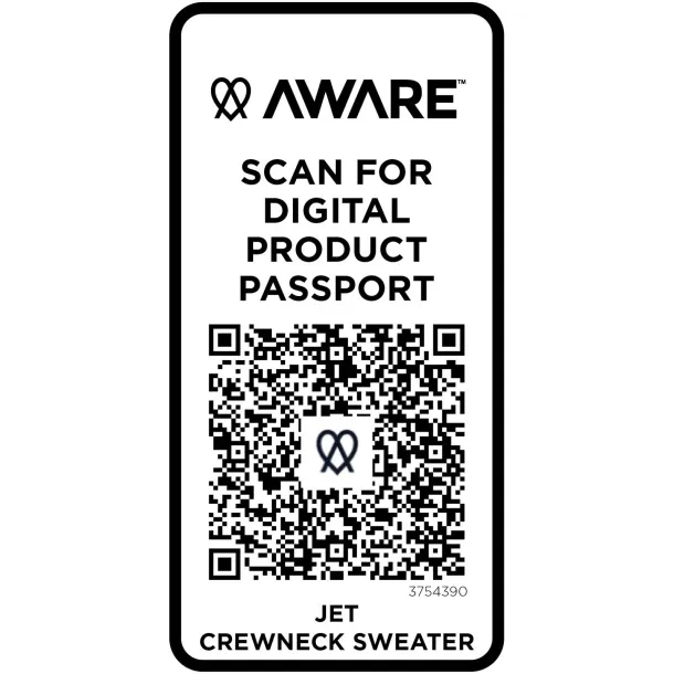 Jet Unisex Aware™ reciklirani pulover s okruglim izrezom, 280 g/m² - Elevate NXT Crna