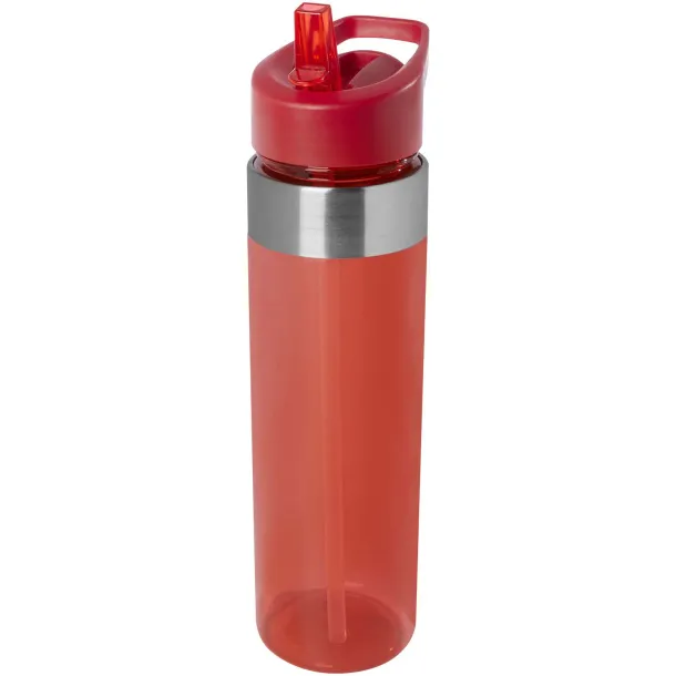 Dylan 650 ml Tritan water bottle with flip spout lid Red