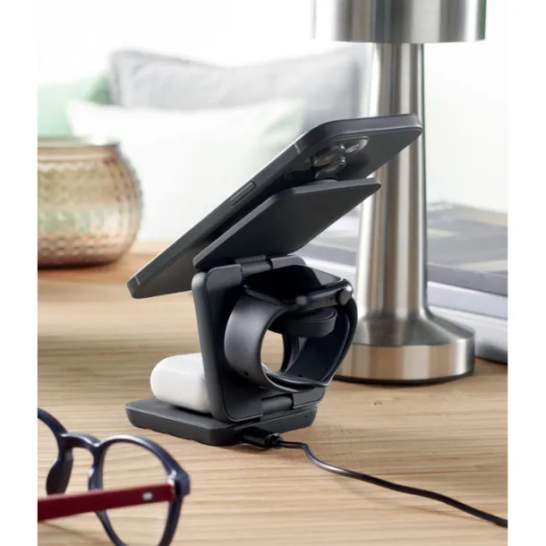 NETICA 3in1 foldable charging station Black