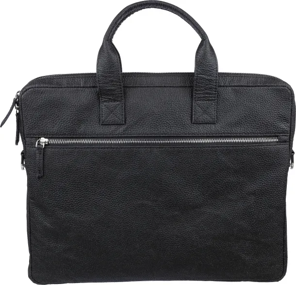 Lillian Tomato leather laptop bag  black