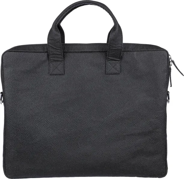 Lillian Tomato leather laptop bag  black