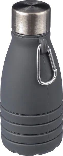 Erin Silicone foldable drinking bottle 550 ml Crna