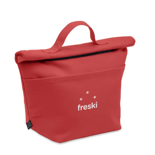 RECOBA COLOUR Recycled cotton cooler bag Red