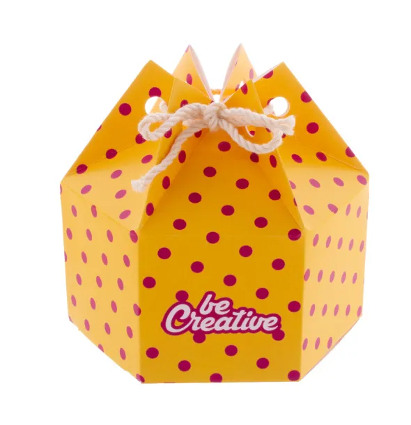 CreaBox HexaCord M personalizirana poklon kutija u obliku šesterokuta Bijela
