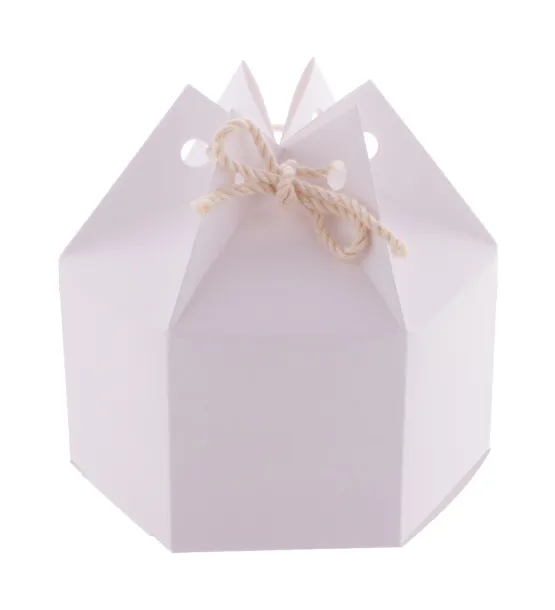 CreaBox HexaCord M personalizirana poklon kutija u obliku šesterokuta Bijela