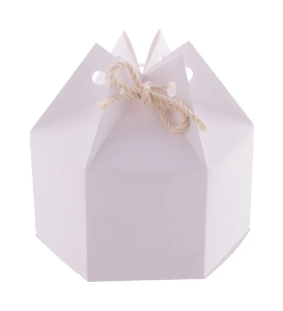 CreaBox HexaCord M personalizirana poklon kutija u obliku šesterokuta Bijela