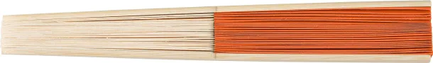 ELIO Bamboo hand held fan orange