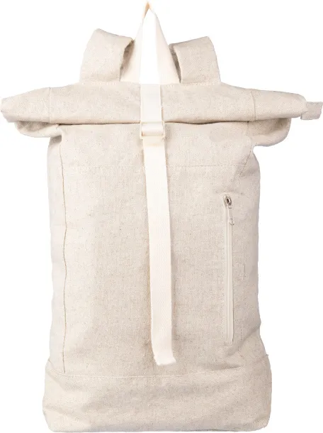 MARGARETE Hemp (280 gr/m2) roll-top backpack khaki