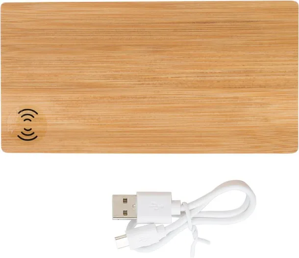 WALTER prijenosna baterija od bambusa, 6 000 mAh brown