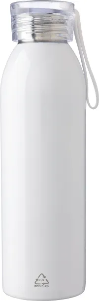 Cindy Stainless steel single-walled drinking bottle 650 ml white