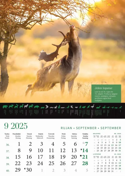  "KALENDAR LOVA" color calendar Color