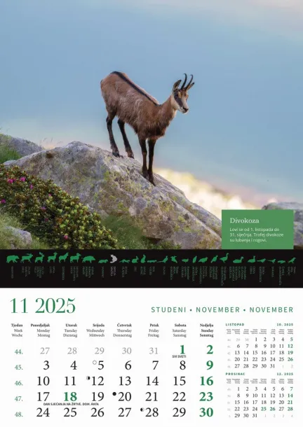  "KALENDAR LOVA" color calendar Color