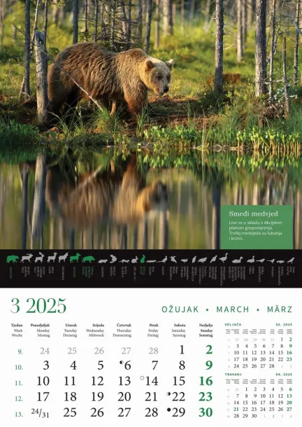  "KALENDAR LOVA" color calendar Color