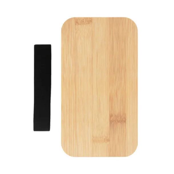 Tijani Lunch box 2 in 1, 2x500 ml, bamboo lid, cutlery Crna