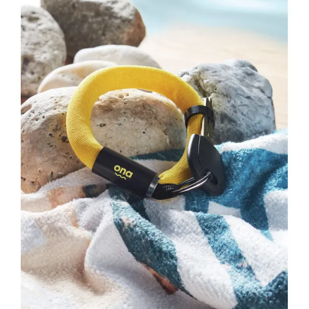 POLLY Floating wristband key ring Yellow