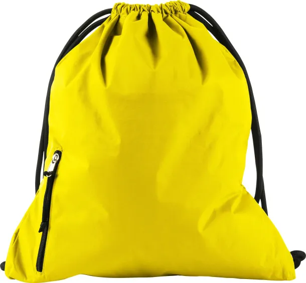 Elise Pongee (190T) drawstring backpack yellow