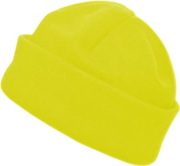 ELLIANA polyester fleece (200 gr/m²) beanie yellow