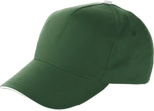 Beau pamučna kapa - 5 panela Zelena