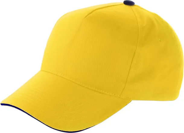 Beau pamučna kapa - 5 panela Žuta