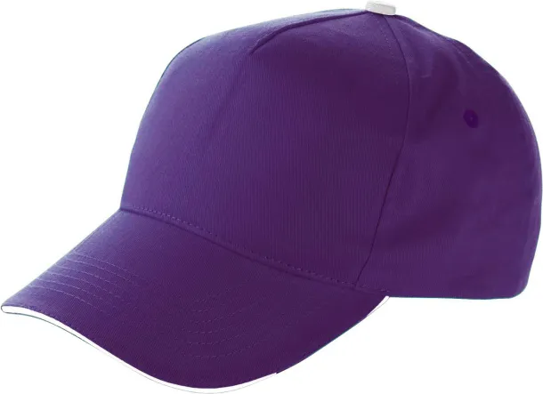 Beau pamučna kapa - 5 panela purple
