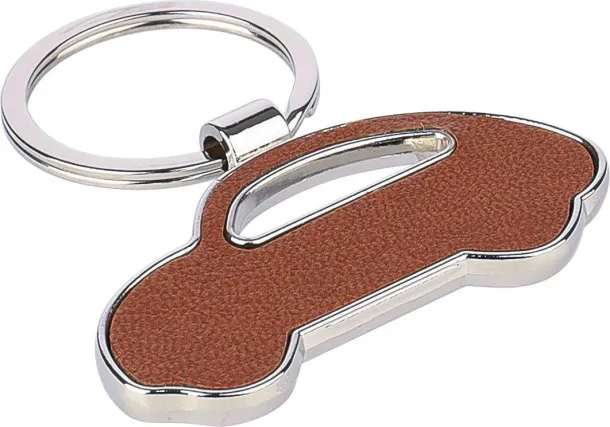 Joan Recycled leather keychain