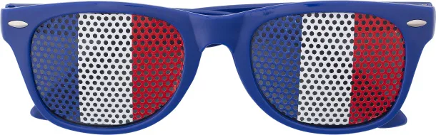 LEXI Plexiglass sunglasses with country flag blue white