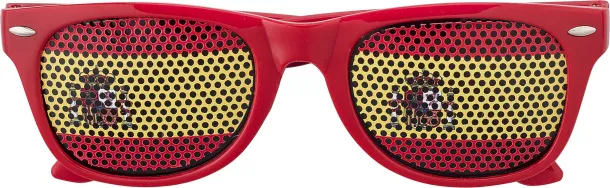 LEXI Plexiglass sunglasses with country flag red yellow