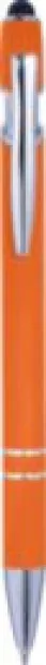PRIMO aluminijska touch kemijska olovka Narančasta