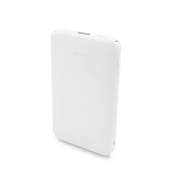 Presley prijenosna baterija s integriranim kabelima, 5.000 mAh white