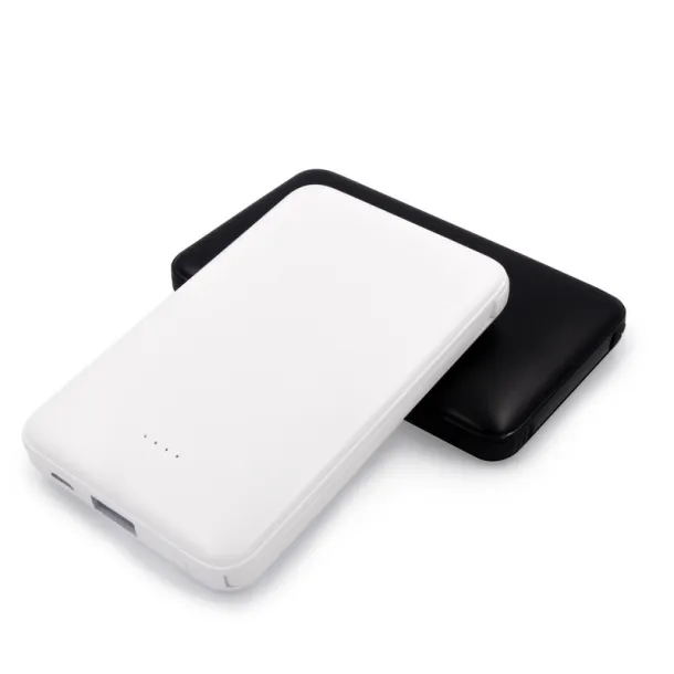 Presley Power bank 5000 mAh with integrated cables, adapter included black