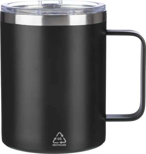 RENATE Stainless steel double-walled mug (300 ml) black