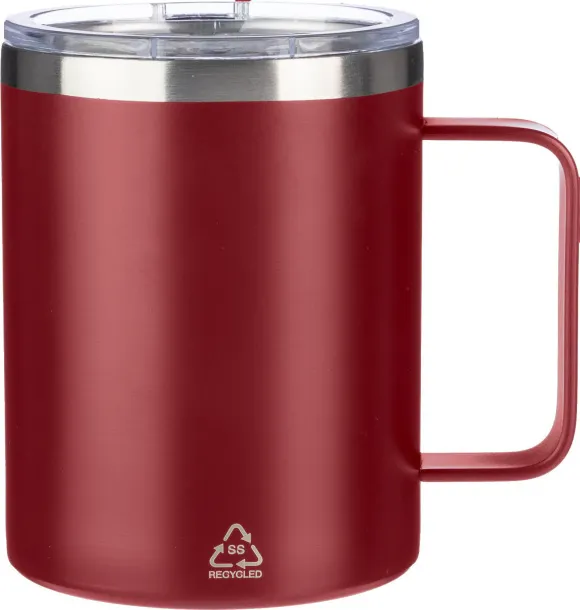 RENATE Stainless steel double-walled mug (300 ml) burgundy