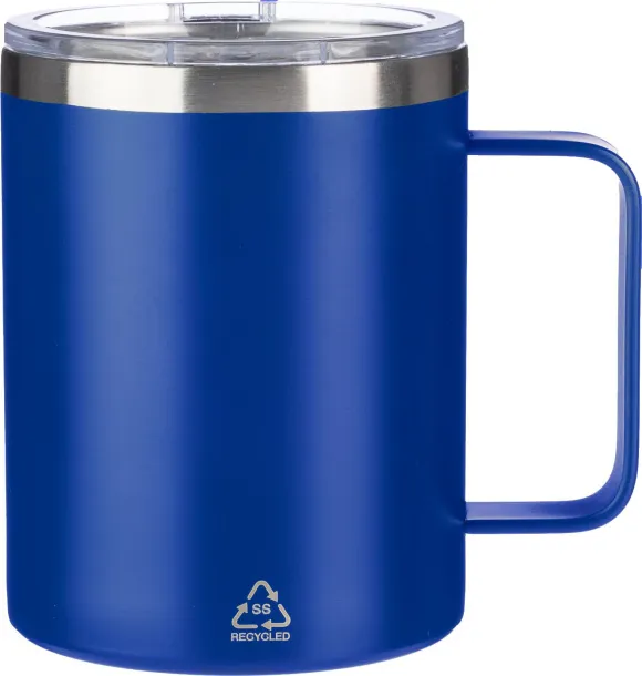 RENATE Stainless steel double-walled mug (300 ml) cobalt blue