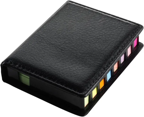 PIERCE PU holder with sticky notes black