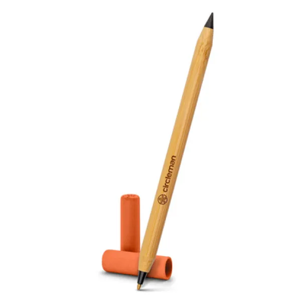 Mikayla Bamboo ball pen 2 in 1, "infinity" pencil Narančasta