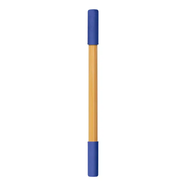 Mikayla Bamboo ball pen 2 in 1, "infinity" pencil blue