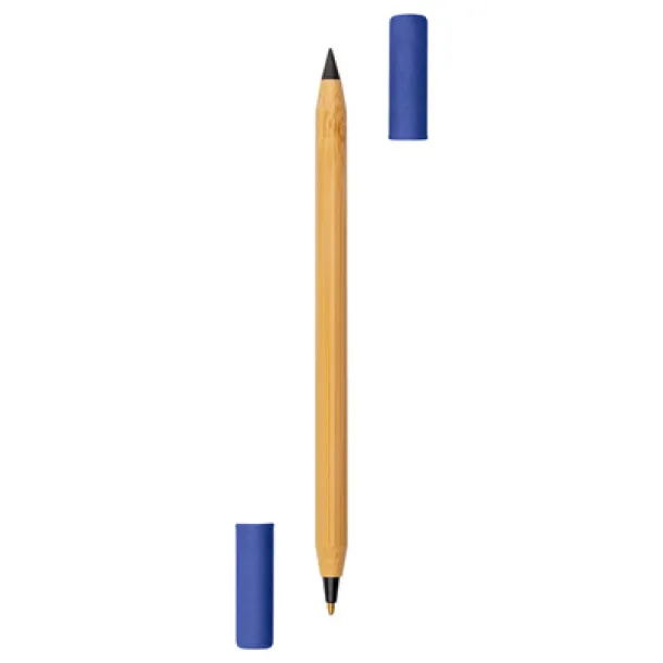 Mikayla Bamboo ball pen 2 in 1, "infinity" pencil blue