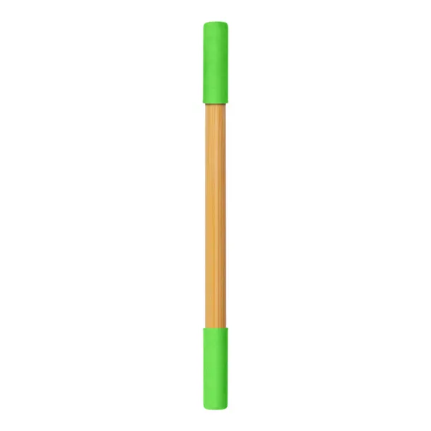 Mikayla Bamboo ball pen 2 in 1, "infinity" pencil light green