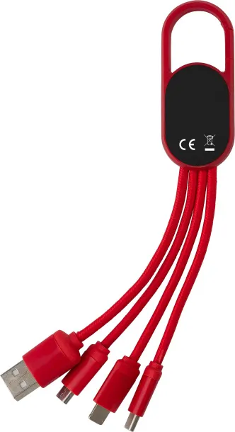 Idris 4-in-1 Charging cable set  Crvena