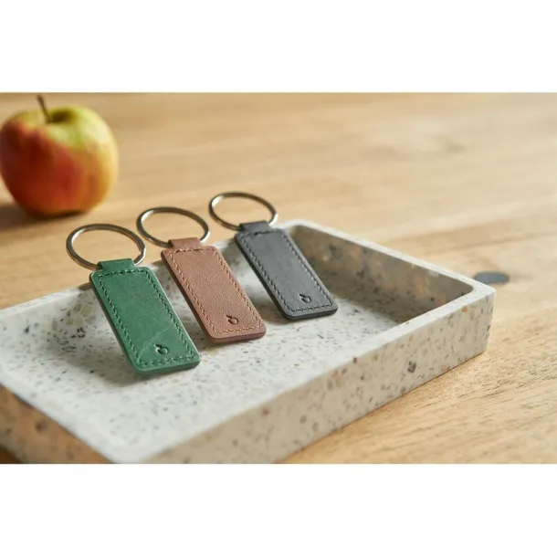  Keyring made from apple leather brown