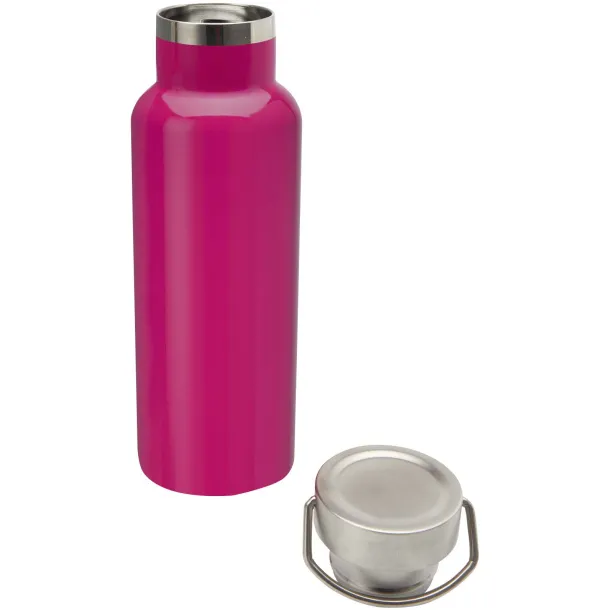 Thor 500 ml RCS certified recycled stainless steel water bottle Transparent pink
