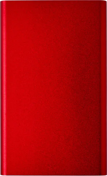 Ezra Aluminijska prijenosna baterija, 4 000 mAh Crvena