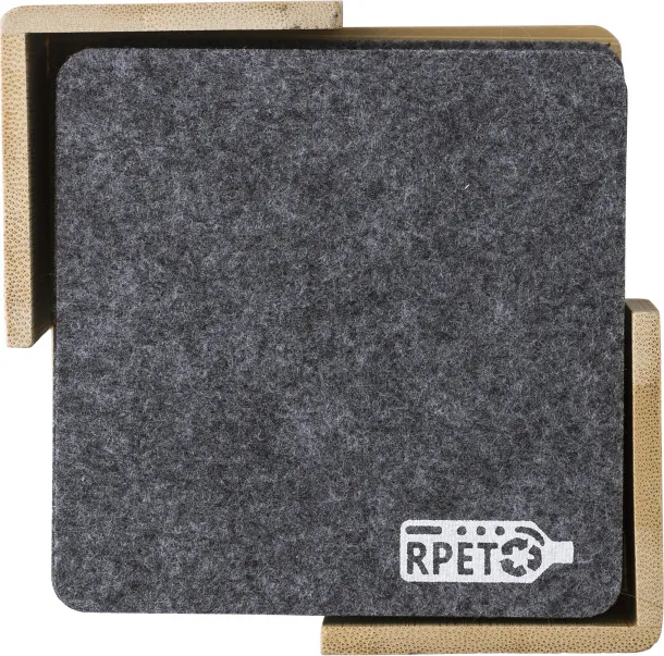 Lawrence rPET felt coaster set  Siva