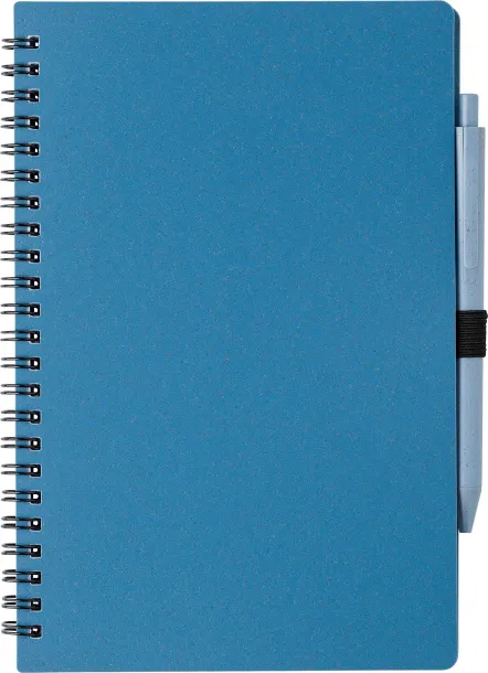 MASSIMO Wheat straw notebook with pen Plava
