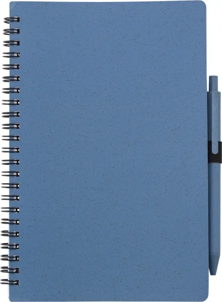 MASSIMO Wheat straw notebook with pen blue