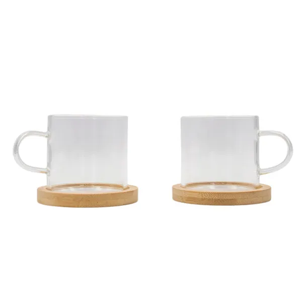 LIBERIKA set of 2 glass cups Transparent