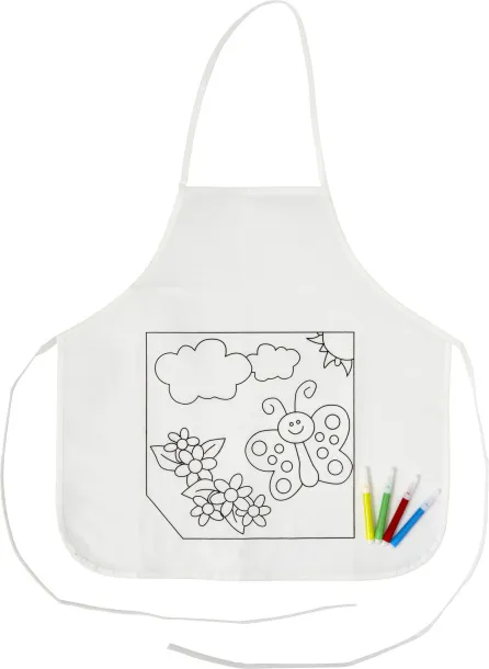 STACY Nonwoven (80 gr/m²) apron Bijela