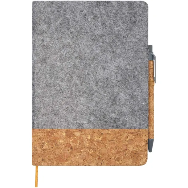Veronica A5 hard cover notebook Grey Natural